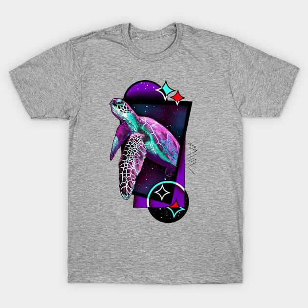 Space Turtle T-Shirt by BronSnow24